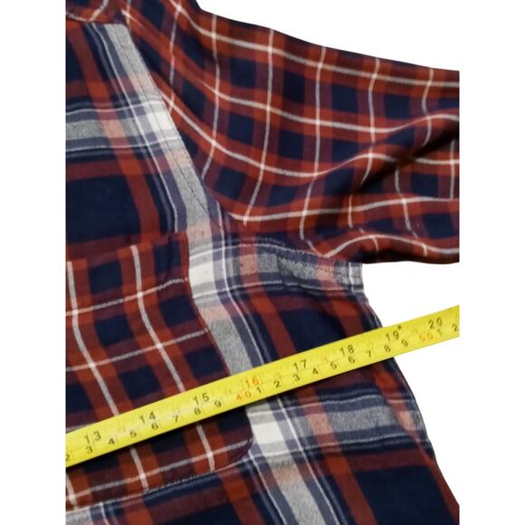 Vtg Abercrombie & Fitch Shirt Womens Size S Burgandy Plaid Buttons - Picture 5 of 5